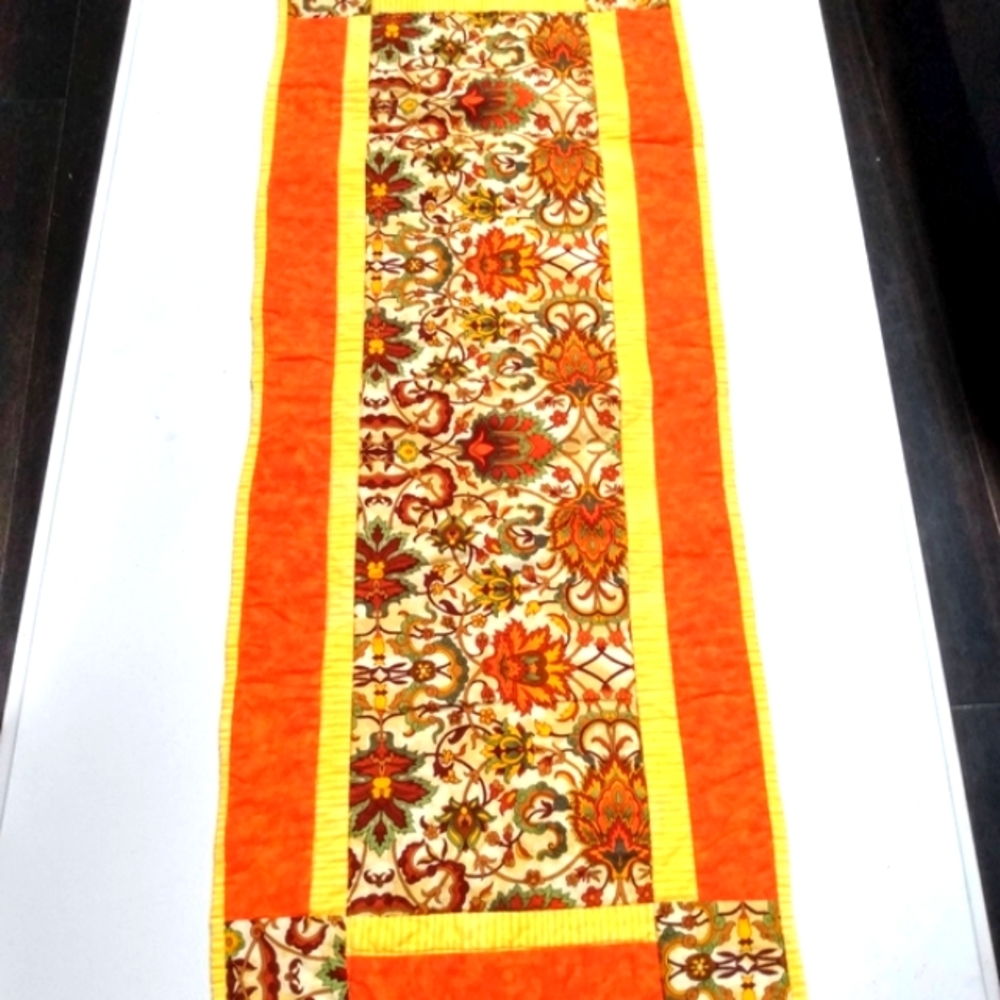 Handmade Quilted fall table runner
